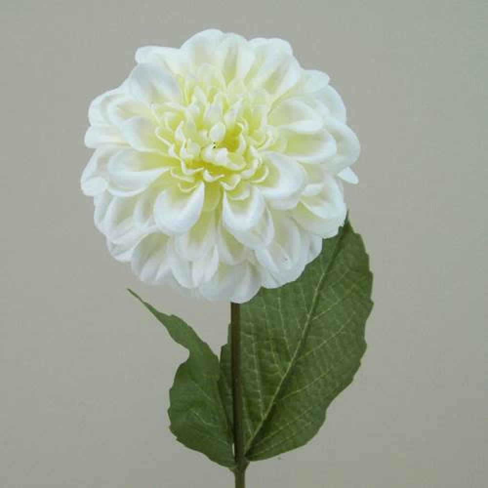 Zinnia Cream 46cm Artificial Flowers